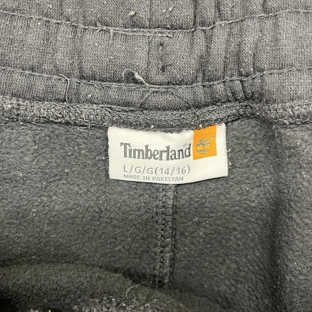 Timberland Black Hoodie Sweatshirt Jogger Pants Set Youth L 14-16 Gold Tree Logo